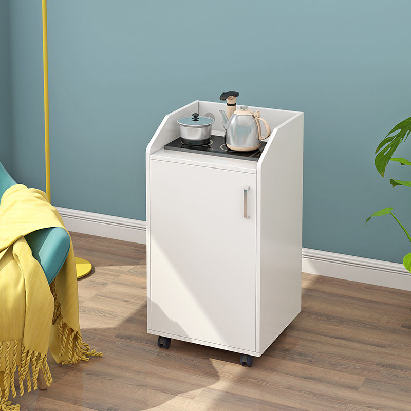 小柜子夹缝茶桌板式餐边柜简易矮柜客厅茶水柜带轮墙边角柜放水桶