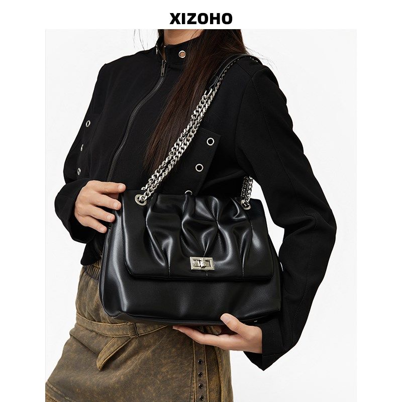 高级感褶皱云朵包24新款百搭通勤手提包链条腋下包单肩斜挎流浪包,箱包皮具/热销女包/男包,通用款女包,淘宝优惠券,粉丝福利购,淘宝优惠卷