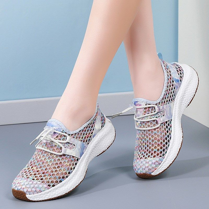 网鞋女网面透气薄款大码女鞋2025夏季新款镂空运动鞋不累脚旅游鞋,女鞋,网面鞋,淘宝优惠券,粉丝福利购,淘宝优惠卷