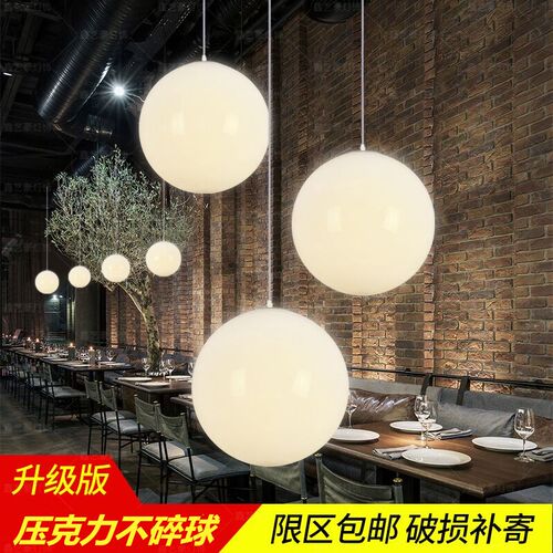 简约单头亚克力球形吊灯不碎球商场 工程幼儿园 服装店装饰泡泡灯