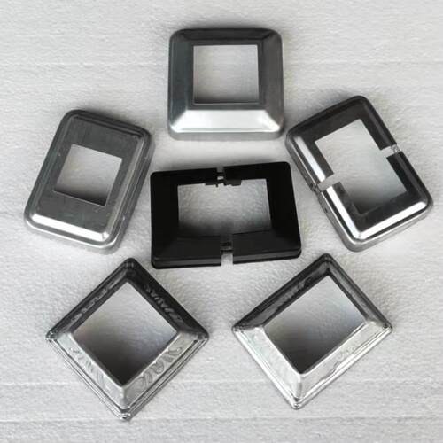 铁皮镀锌脚盖护栏遮丑盖铁盖分体装饰盖塑料盖分离盖铁艺围栏底盖