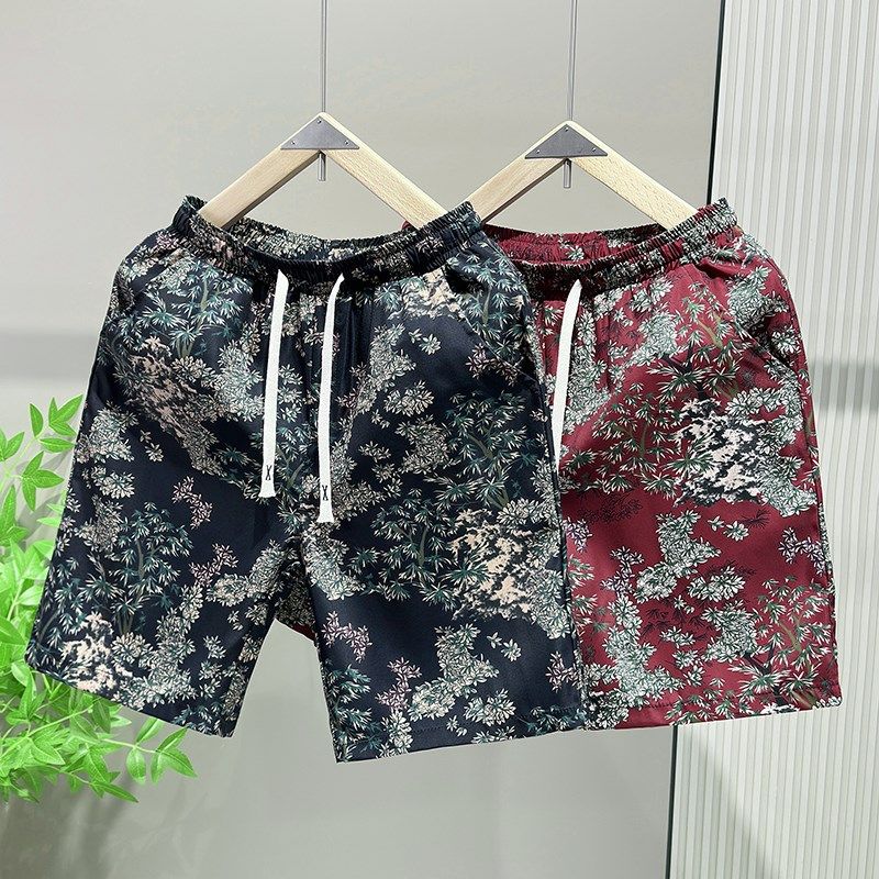 短裤男夏季休闲外穿大裤衩薄款冰爽透气沙滩裤潮流国风男装五分裤,男装,短裤,淘宝优惠券,粉丝福利购,淘宝优惠卷