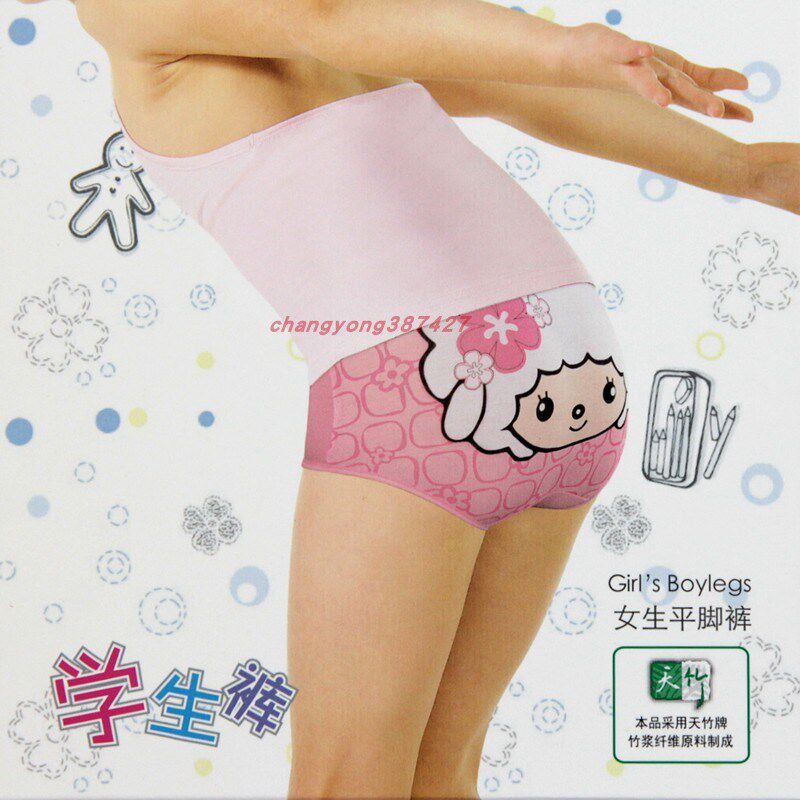 CYN 创雅诺竹纤维青春少女大童女士内裤0592吸湿透气女学生平角裤