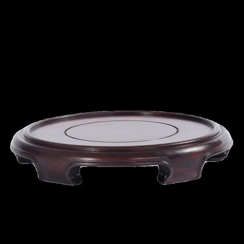 酸枝实木印章摆件薄底座方形玉器文玩微型盆景茶壶底座复古整木托