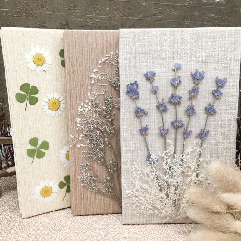 手工真花笔记本子旅游干花本子记事本手帐本女生礼品生日礼物包邮