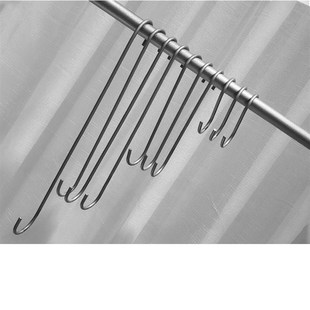 服装店专用上墙挂钩长钩S钩挂钩 银色圆s勾挂衣包包 衣架展示货架