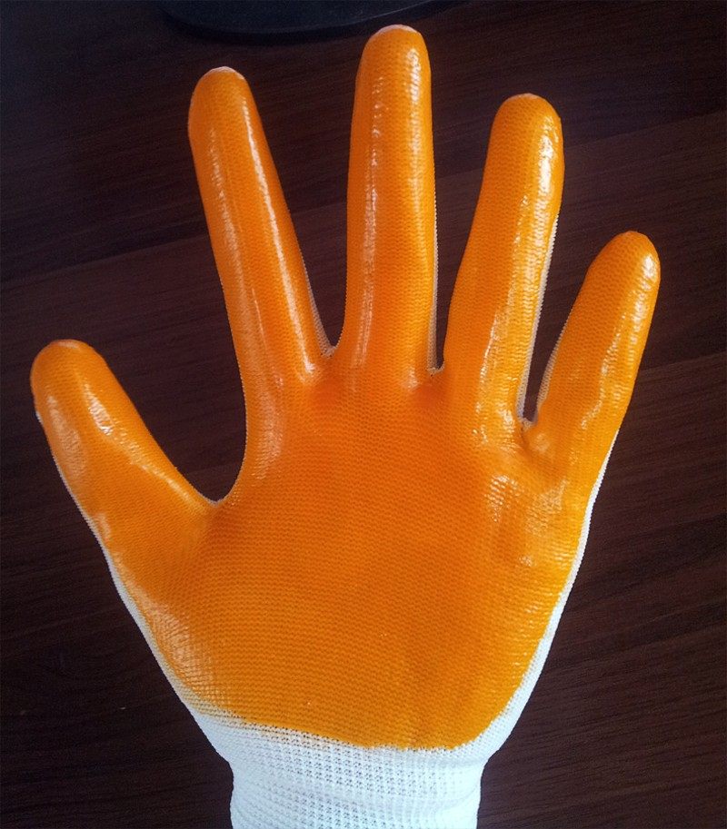PVC单面胶手套/加厚尼龙涂胶牛筋防护劳保手套/防割手套/包邮开票
