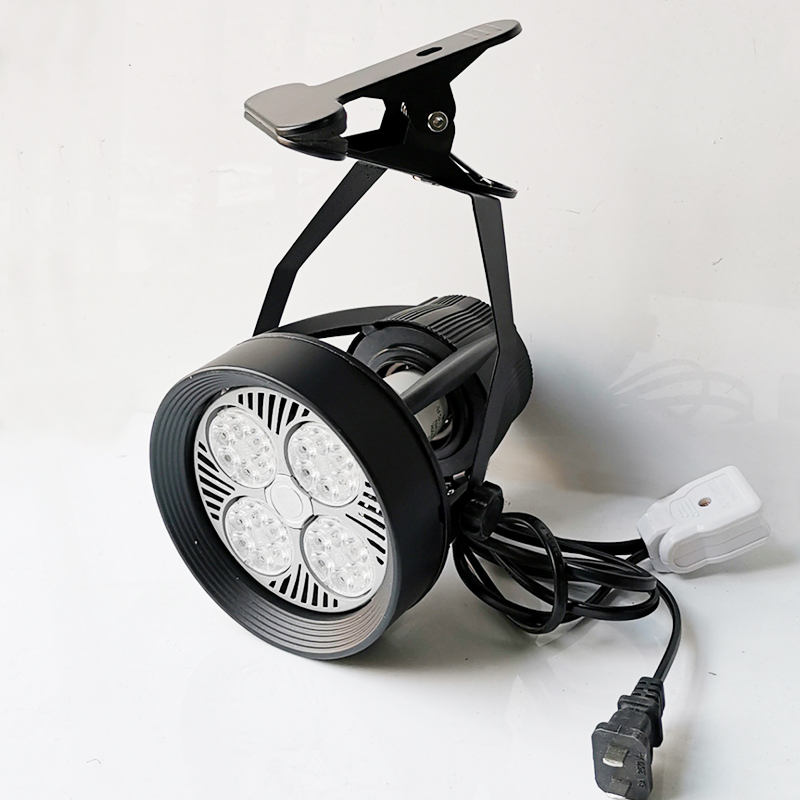 LED夹子射灯超亮插电式饰品聚光珠宝免接线摆摊串联可移动展会灯