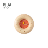 鹿早实木挂钟烘焙系列贝果钟客厅挂钟实木简约静音挂钟创意装 饰