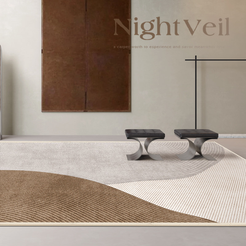 兴连心地毯客厅家用茶几毯圈绒轻奢高级2023新款免洗可擦北欧风垫