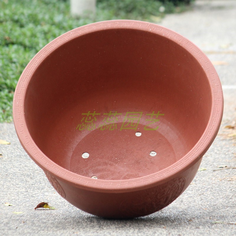 加厚有孔塑料耐晒大花盆户外庭院绿植盆景果树盆栽苗木无孔荷花盆