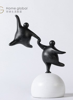 软装设计样板房人物抽象雕塑客y厅办公室玄关桌面现代简约装饰摆