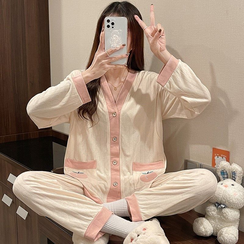 纯棉月子服春秋季产后孕妇睡衣套装夏季薄款长袖产妇坐月子出院服,孕妇装/孕产妇用品/营养,家居服套装,淘宝优惠券,粉丝福利购,淘宝优惠卷