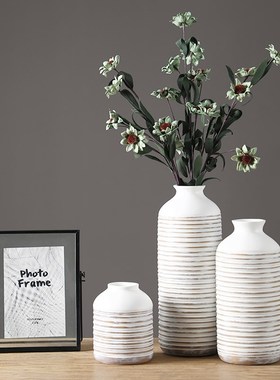 极简风客厅入户玄关电视柜酒柜简约白色摆L件软装高级感家居装饰