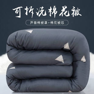 秋天垫背被子f宿舍床上铺的垫被子棉被带被套冬被加厚保暖可拆洗