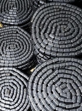 橡胶链条U型盖板链条08B10A12A16A带橡胶块平移机工业输送链条