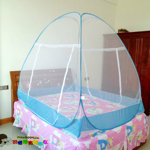蒙古包蚊帐拉链开门免安装家用有底蚊帐1.8米1.5/Y1.2米学生