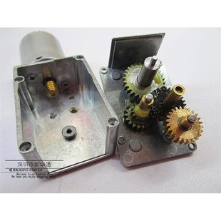 JGY370大扭矩马达全金属齿轮涡轮蜗杆直流12V减速电机6V24V多转速