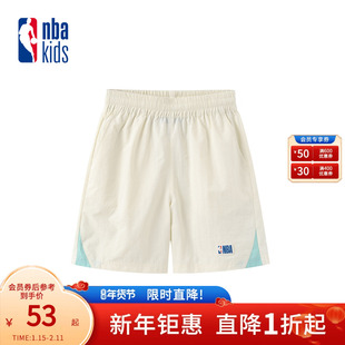 nbakids童装春夏男女童五分裤运动短裤撞色球裤宽松K242PT803P