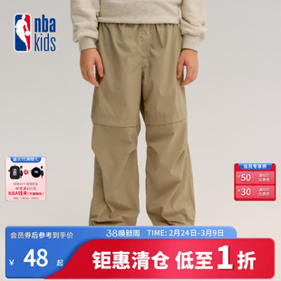nbakids童装2025秋冬新款男女童长裤工装裤儿童直筒裤K253PT080P