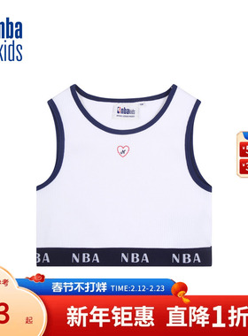 nbakids童装春夏女童休闲吊带背心舒适百搭儿童T恤K242TS690P