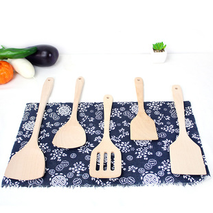 原木不粘锅木铲小号炒菜铲子木质锅铲宿舍厨具家用勺饭铲高温迷你