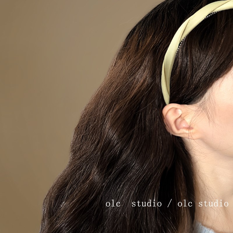 千金大小金!交叉缎面压发发箍女2024新款高颅顶洗脸头箍外出发卡