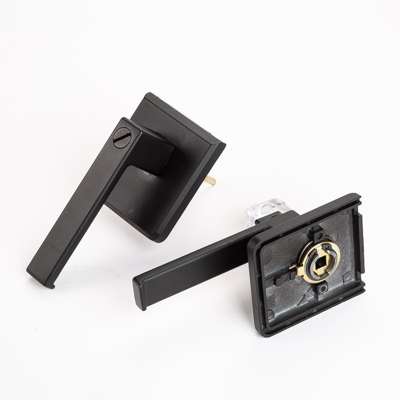 极简门钛铝镁合金卫生间1618极窄边框厨房平开门黑色玻璃把手门锁