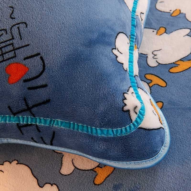 法兰绒枕套一对装包邮珊瑚毛绒冬季保暖枕头套48*74拉链式枕芯皮,床上用品,枕套,淘宝优惠券,粉丝福利购,淘宝优惠卷