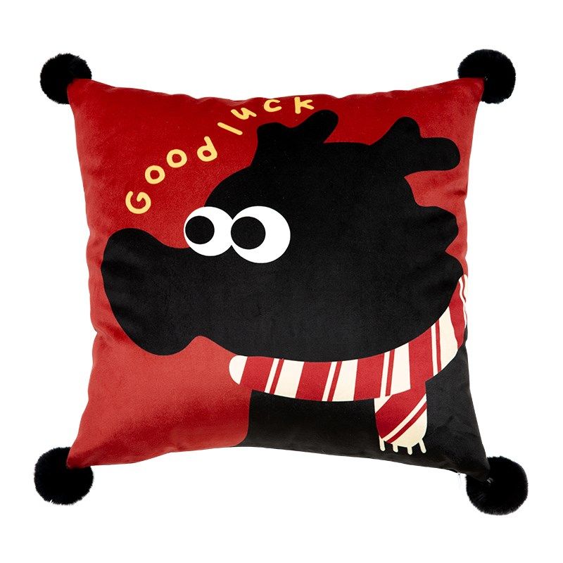 范店好运龙龙新年氛围感红色抱枕套家用沙发客厅靠背垫腰枕不含芯