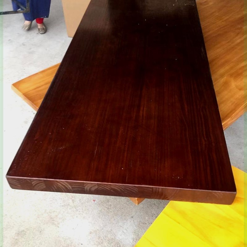 木板定制实木原木松木榆木吧台板办公餐桌面板长方形圆桌隔板定做
