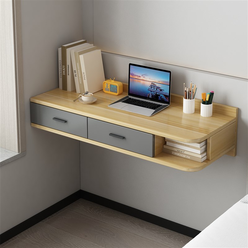 新款悬空书桌挂墙写字台学习桌笔记本电脑桌民宿梳妆台化妆桌办公