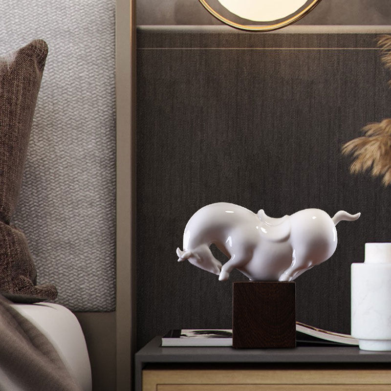 新中式家居唐马摆件客厅电视柜软装饰品办公室创意陶瓷白马摆设,家居饰品,装饰摆件,淘宝优惠券,粉丝福利购,淘宝优惠卷