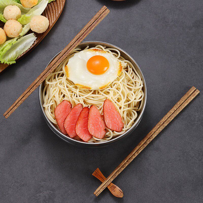 鸡翅木筷子刻字定制logo商用餐厅火锅饭店专用10双加长筷面馆筷