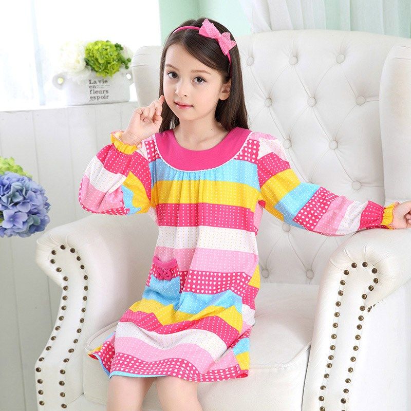 女童睡裙春夏季长袖纯棉 宝宝小孩家居服薄款女孩儿童睡衣中小童,童装/婴儿装/亲子装,家居裙/睡裙,淘宝优惠券,粉丝福利购,淘宝优惠卷