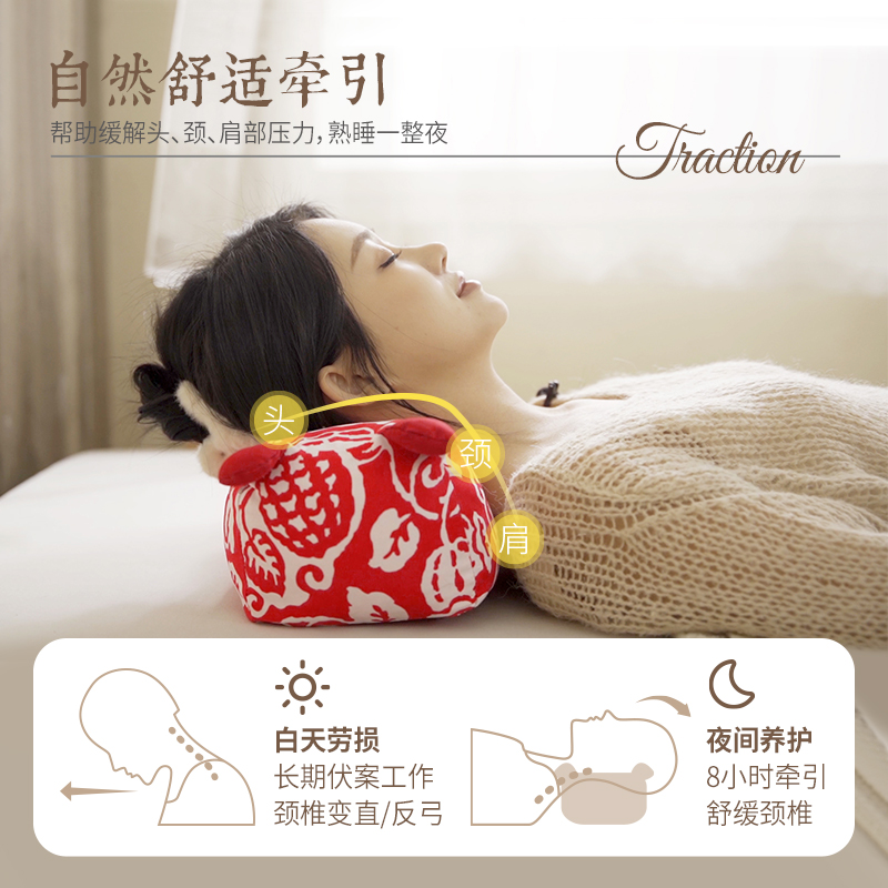 艾洛琳全荞麦枕芯单人纯棉老粗布枕套加厚成人助睡眠硬枕头护颈枕