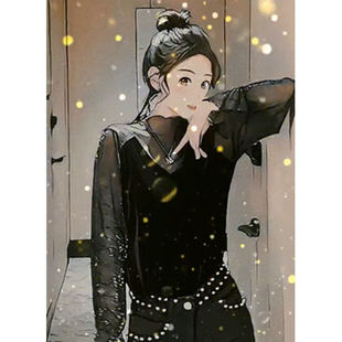 2021秋冬新款 丝绒 针织蕾丝潮流时尚 甜美少女超多色百搭打底衫