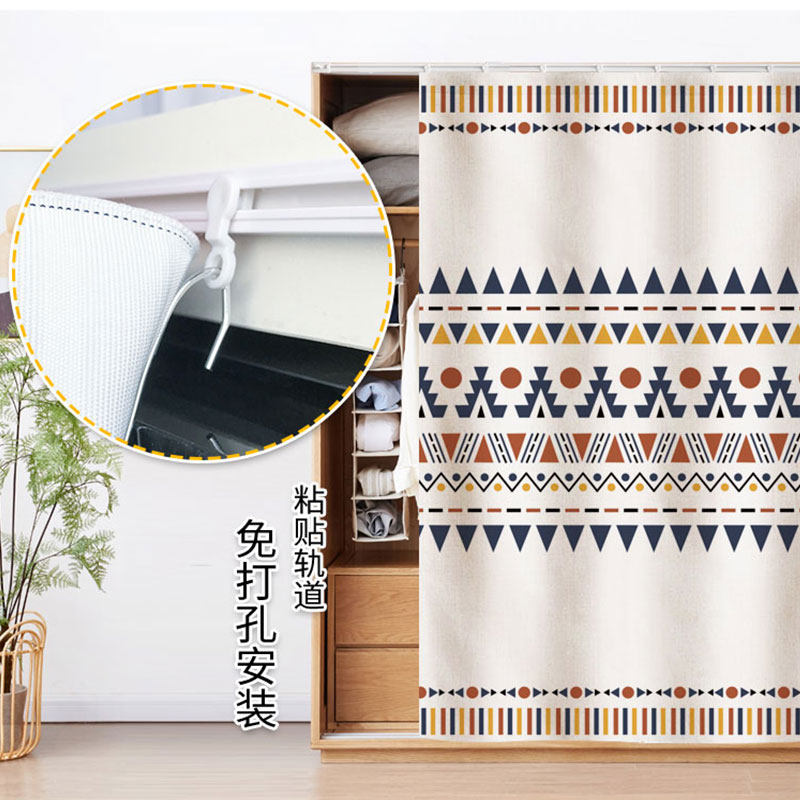 门帘隔断帘柜子衣柜衣帽间帘子布艺书柜鞋柜置物架书架防尘帘家用,居家布艺,柜类遮挡帘,淘宝优惠券,粉丝福利购,淘宝优惠卷