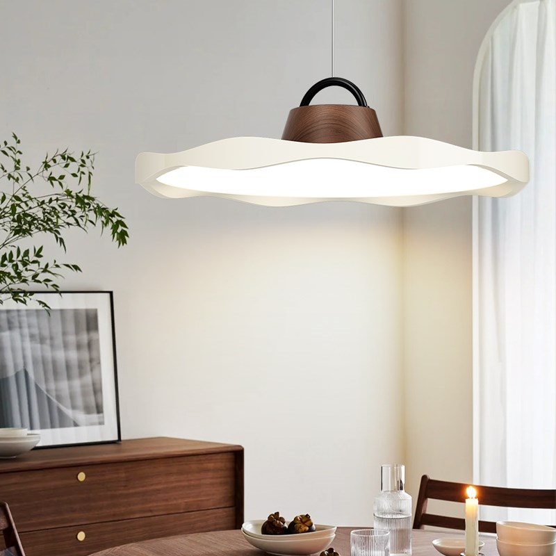 帕莎2025新款餐厅吊灯LED床头小吊灯木纹中古侘寂风餐桌吧台吊灯