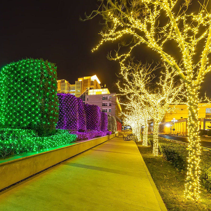 挂树上的彩灯闪灯串灯满天星户外树挂装饰盘树灯led树灯绕树灯带