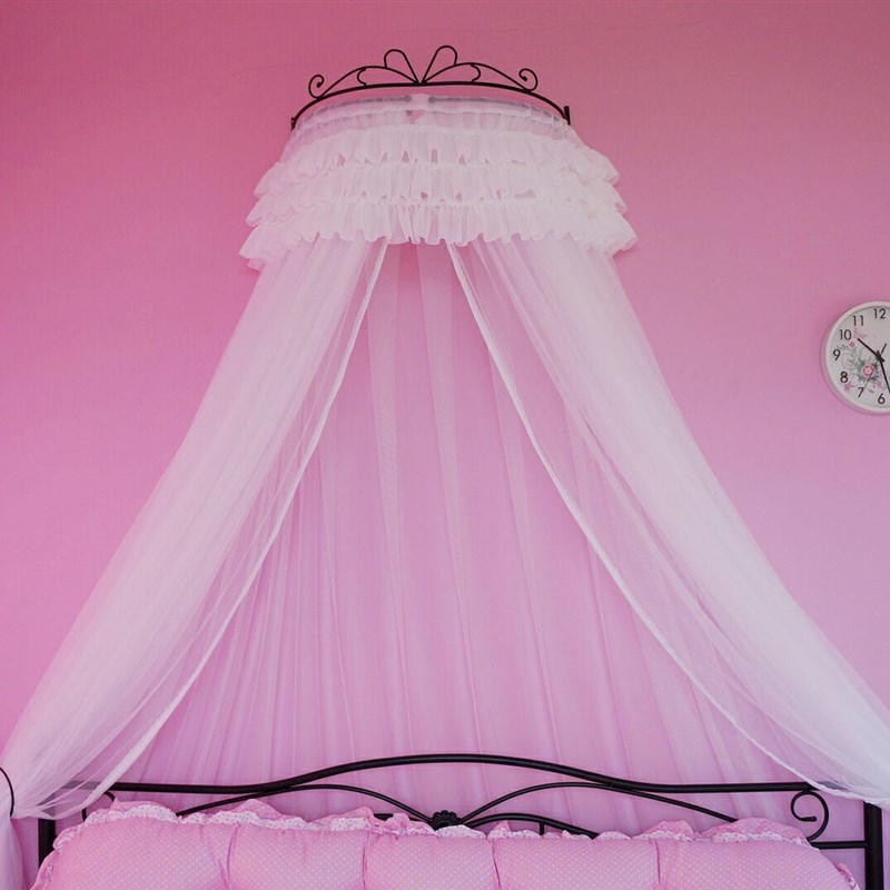 床幔公主韩式床纱装饰蚊帐式床帘包围床可搭配蚊帐架子夏季防蚊