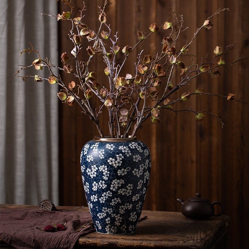 景德镇青花瓷瓶摆件客厅插干花复古陶瓷花瓶桌面水培家居装饰品,家居饰品,花瓶,淘宝优惠券,粉丝福利购,淘宝优惠卷