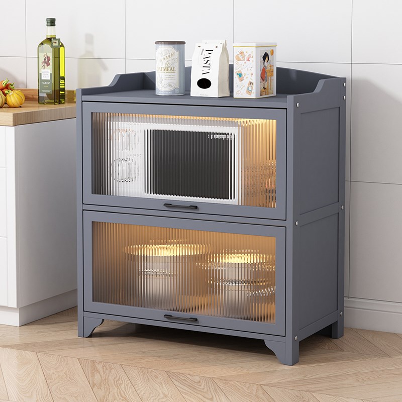 厨房多功能家用带柜门40cm宽微波炉烤箱电器置物架餐厅收纳餐边柜