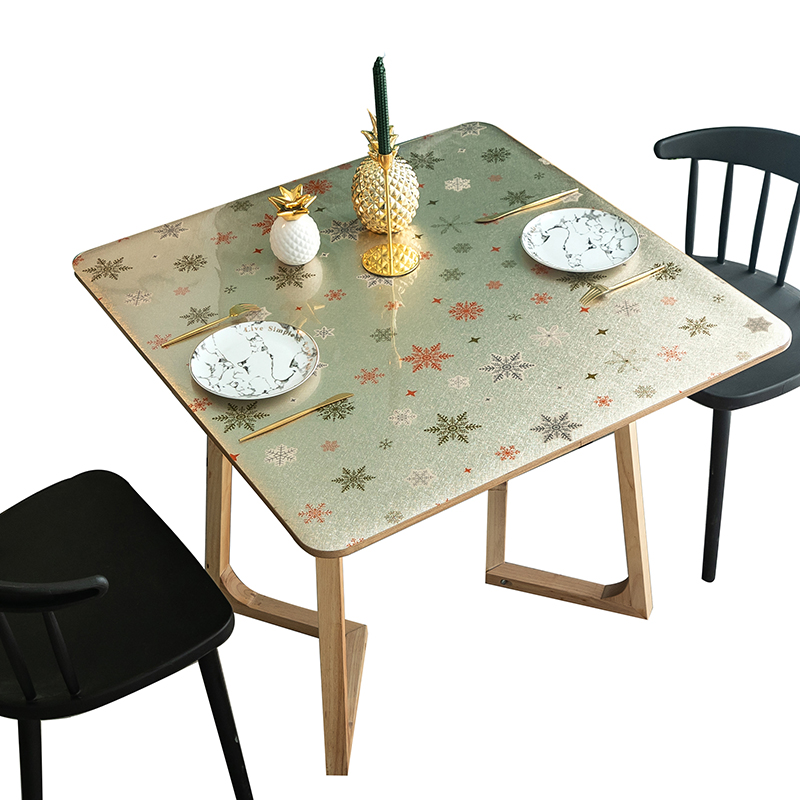 北欧正方形桌布防水防油防烫免洗不透明pvc茶几桌布餐桌垫可遮瑕