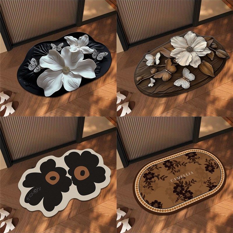 【两只羊】软硅藻泥简约好打理卫生间吸水浴室吸水垫地垫防滑脚垫,居家布艺,厨房地垫,淘宝优惠券,粉丝福利购,淘宝优惠卷