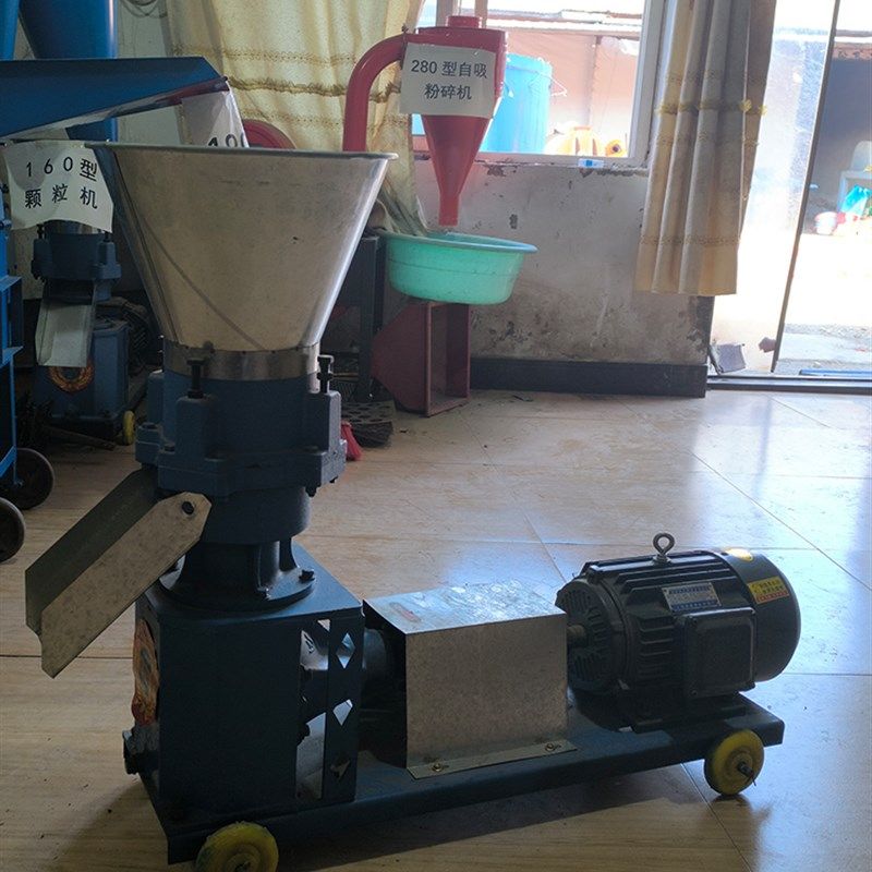 饲料颗粒机小型家用 养殖大型鸡鸭牛羊商业加工玉米秸秆制粒机