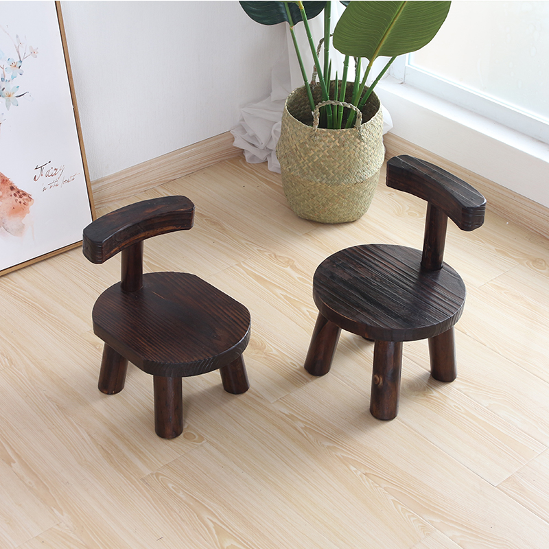 实木头凳子椅子成人家用小凳子简易矮凳子时尚小圆凳小木凳子靠背