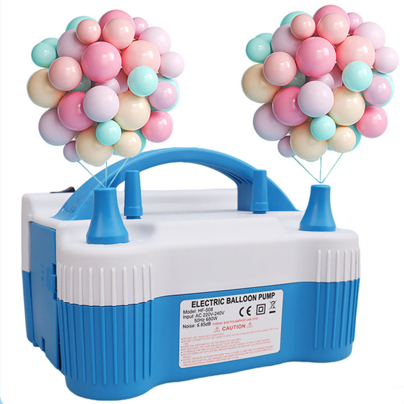 电动打气筒吹气球充气工具快速打气球神器双孔圆球长条汽球打气机