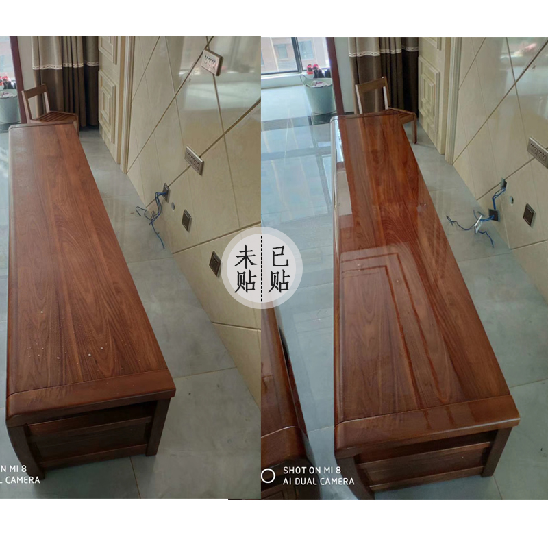 加厚厨房无色透明防尘防油贴纸玻璃贴膜家用家具膜茶几橱柜贴防水