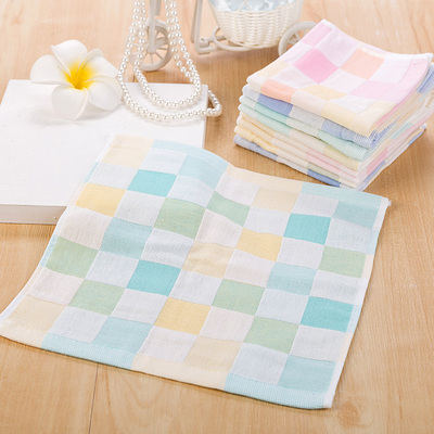 纯棉纱布宝宝口水巾婴幼儿洗脸四方小毛巾儿童手帕小方巾夏季家用